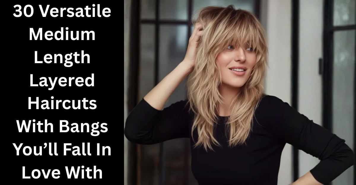 30 Versatile Medium-Length Layered Haircuts With Bangs You’ll Fall In Love With