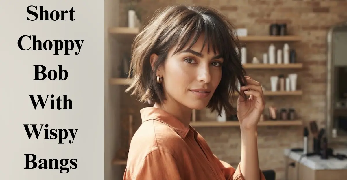 1. Short Choppy Bob With Wispy Bangs