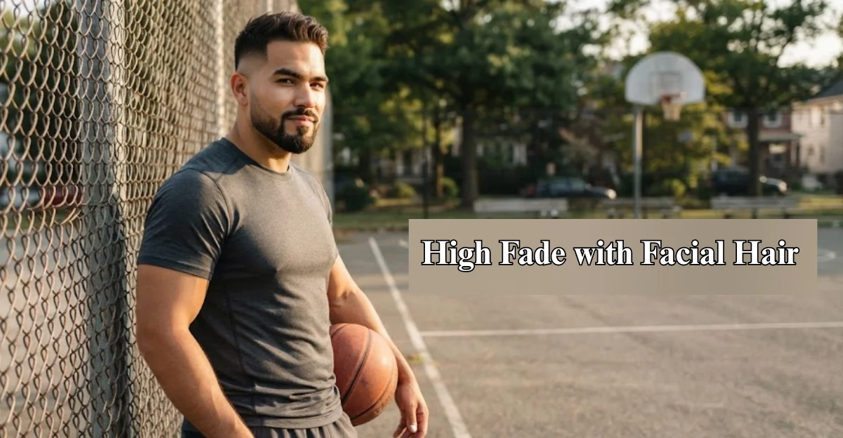 High Fade with Facial Hair