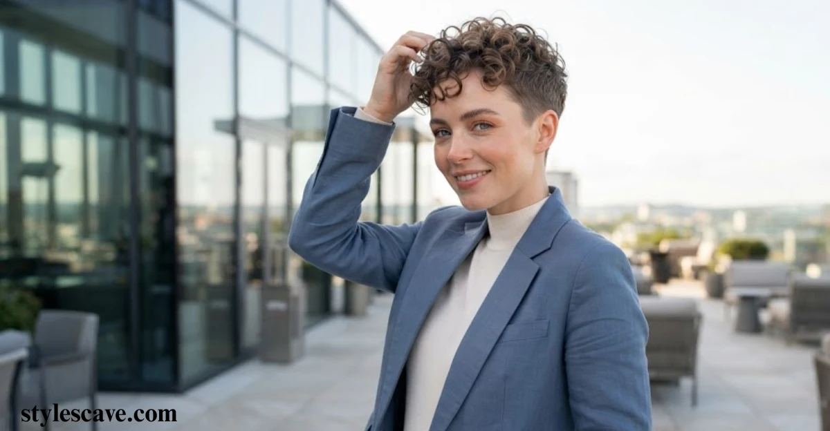 Short Curly Crop Pixie