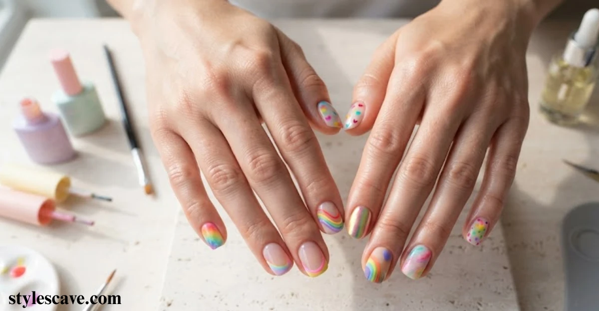 17 Easy Rainbow Nail Designs to Try at Home
