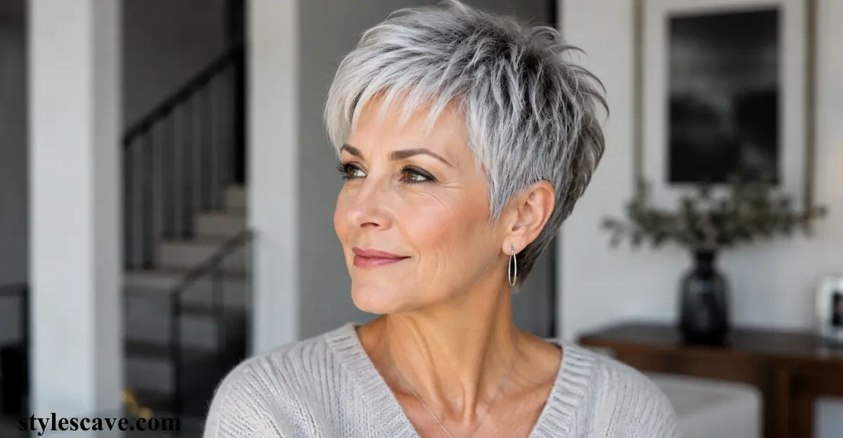 18 Gorgeous Short Hairstyles for Grey Hair Over 50