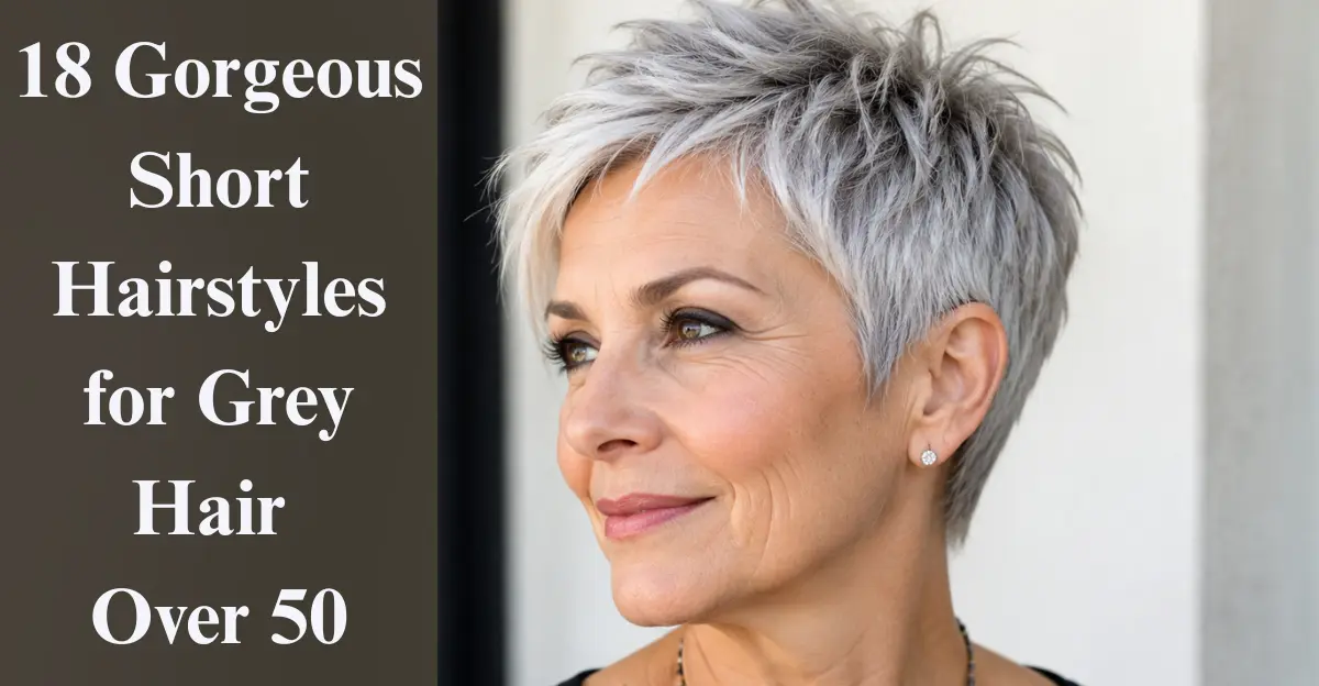 18 Gorgeous Short Hairstyles for Grey Hair Over 50