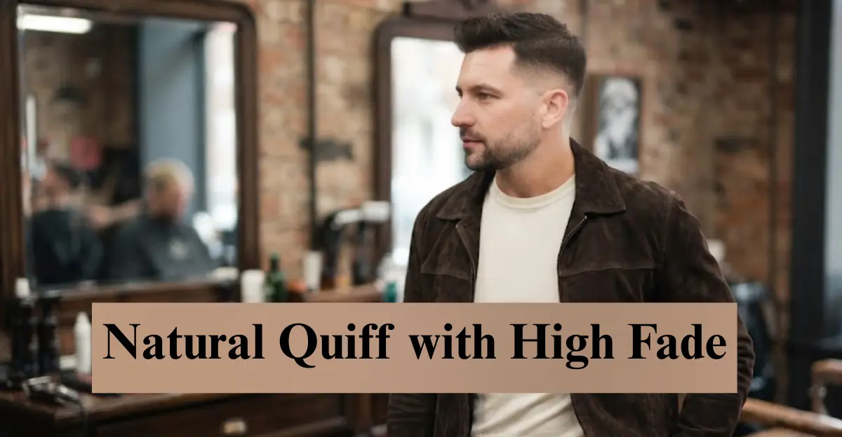 Natural Quiff with High Fade