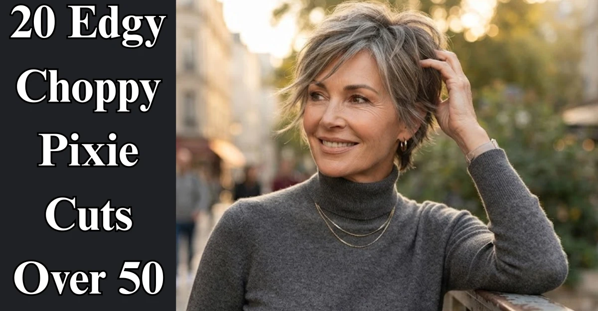 20 Edgy Choppy Pixie Cuts Over 50