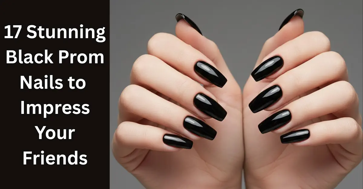 17 Stunning Black Prom Nails to Impress Your Friends