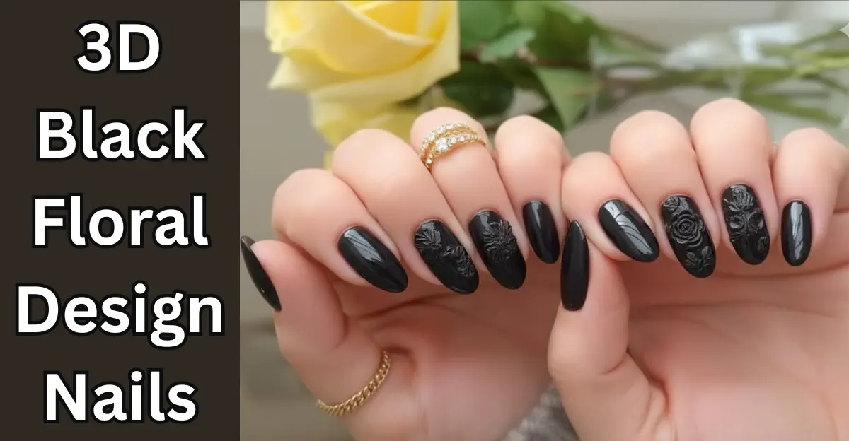 3D Black Floral Design