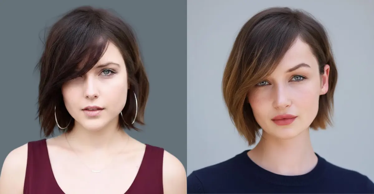 Bob Hairstyles with Side Bangs