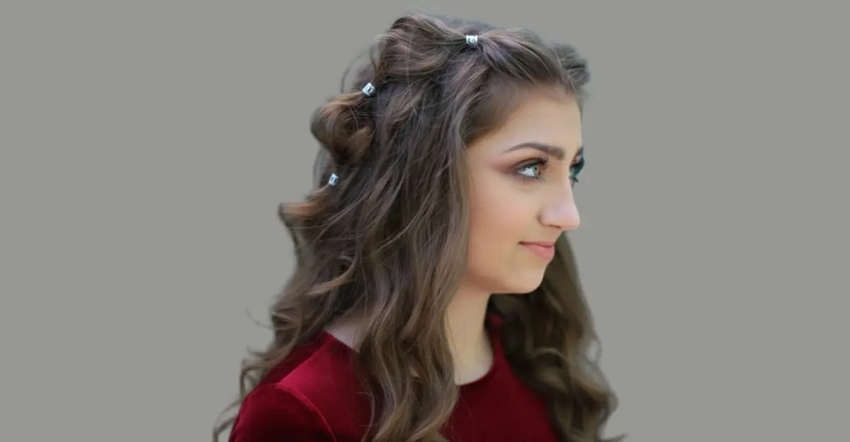 Bubble Half-Up Style