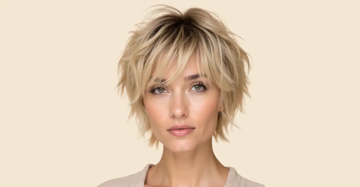 Butter Blonde Shaggy Wolf Cut