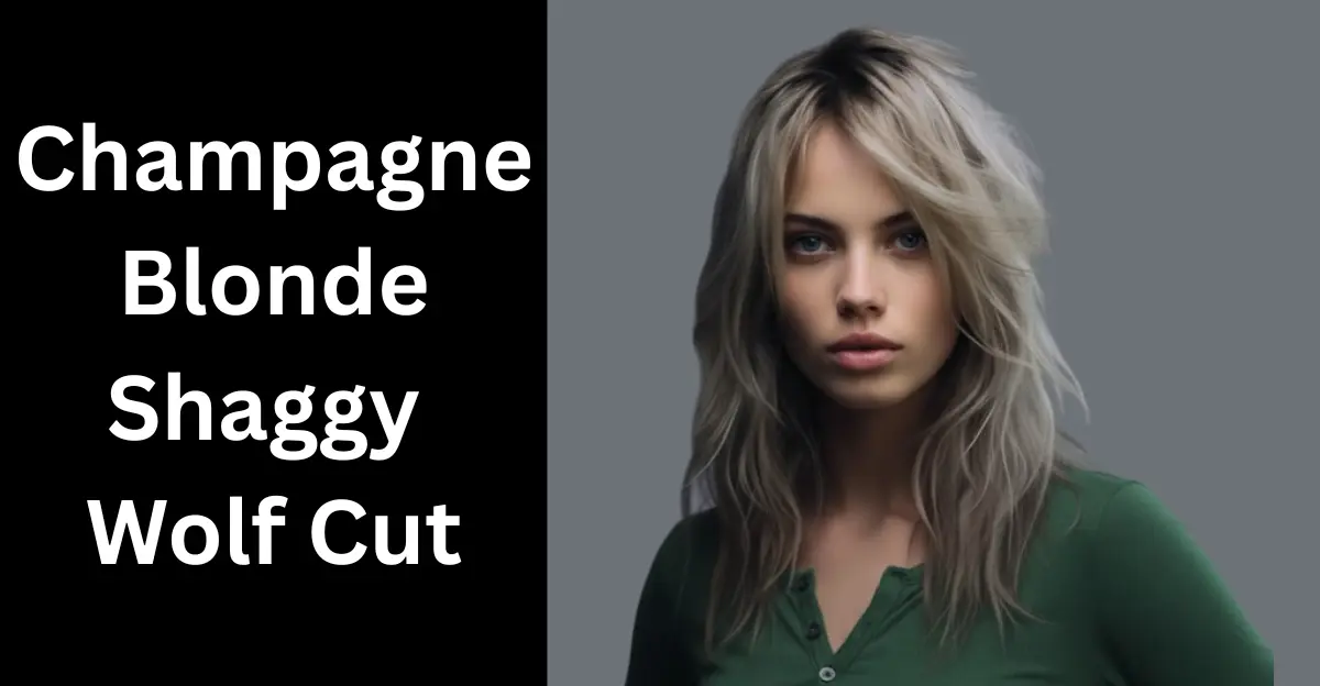 Champagne Blonde Shaggy Wolf Cut