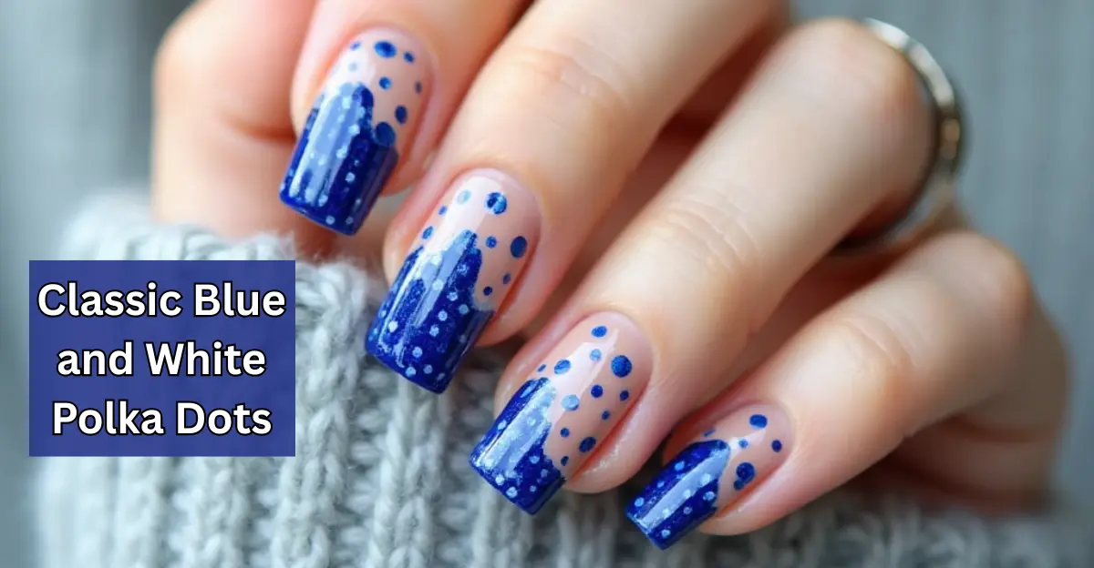 Classic Blue and White Polka Dots