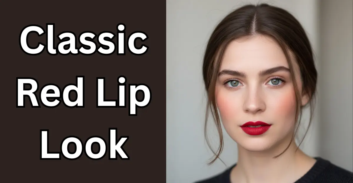 Classic Red Lip Look Makeup