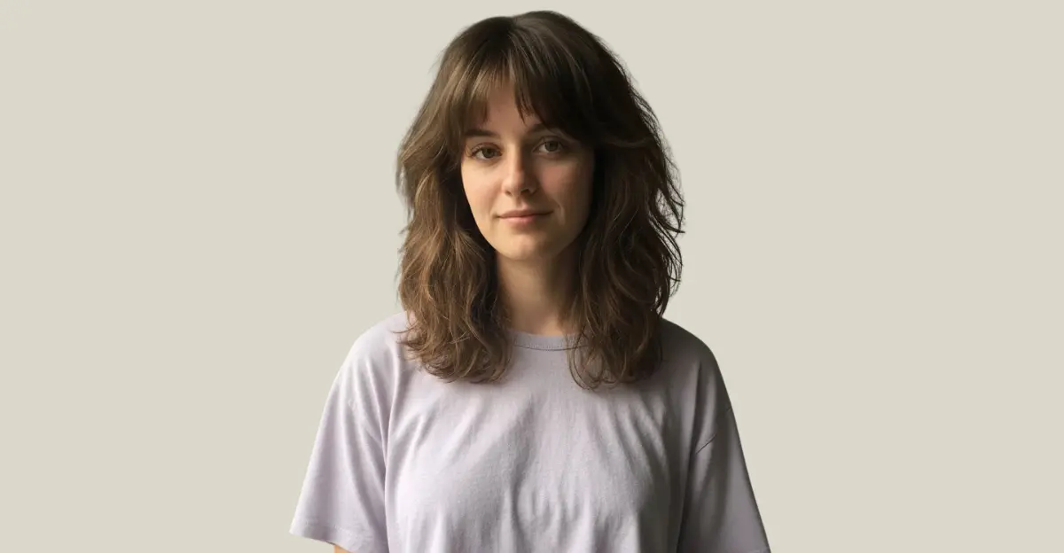 Classic Shaggy Wolf Cut with Curtain Bangs