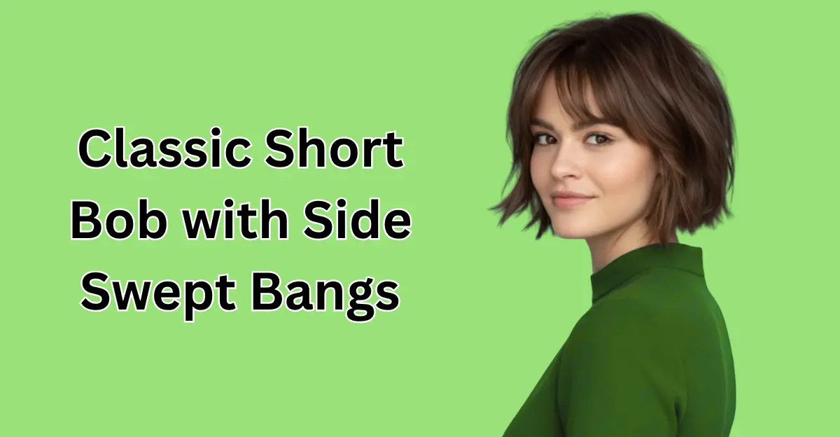 Classic Short Bob with Side Swept Bangs