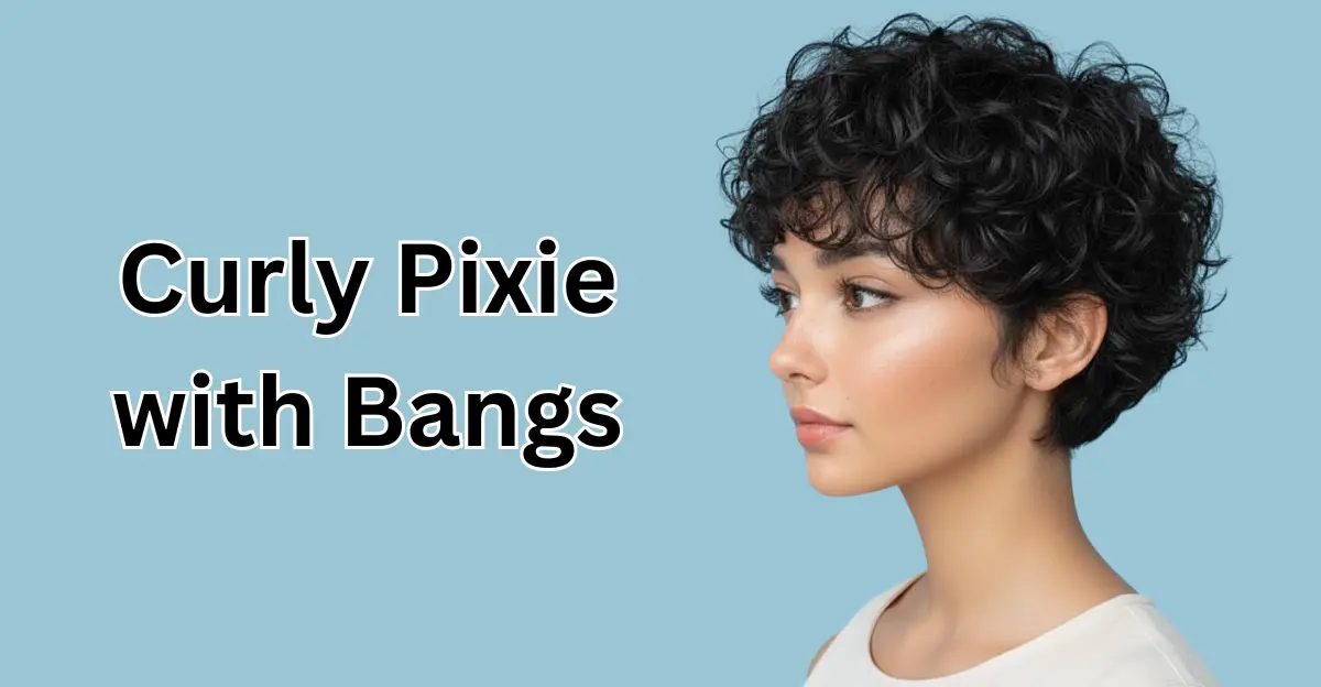 Curly Pixie with Bangs