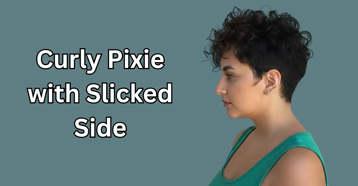 Curly Pixie with Slicked Side