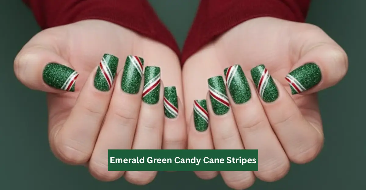 Emerald Green Candy Cane Stripes