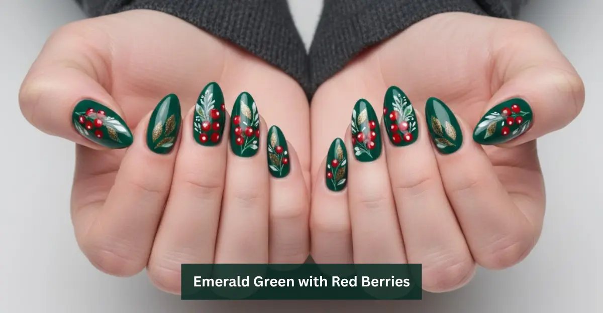 Emerald Green with Red Berries