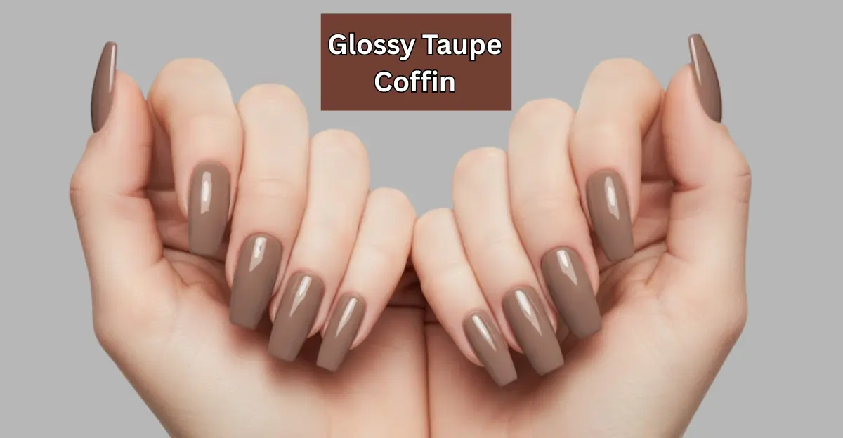 Glossy Taupe Coffin: