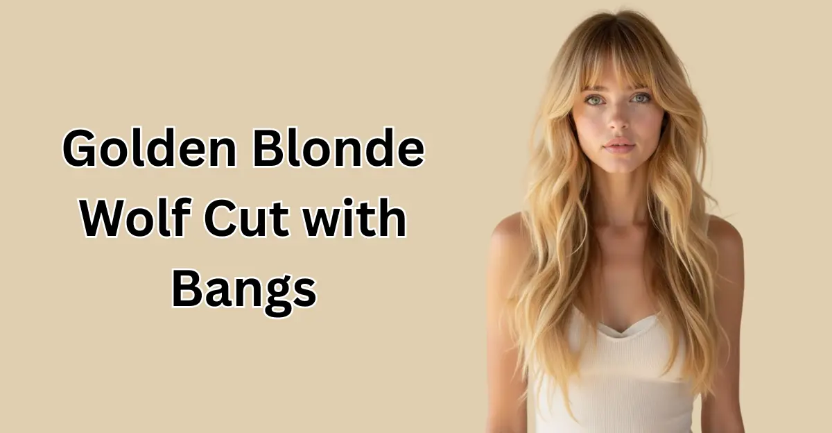 Golden Blonde Wolf Cut with Bangs