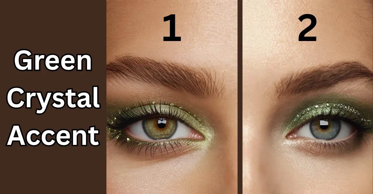 Green Crystal Accent (Green Eye Makeup)