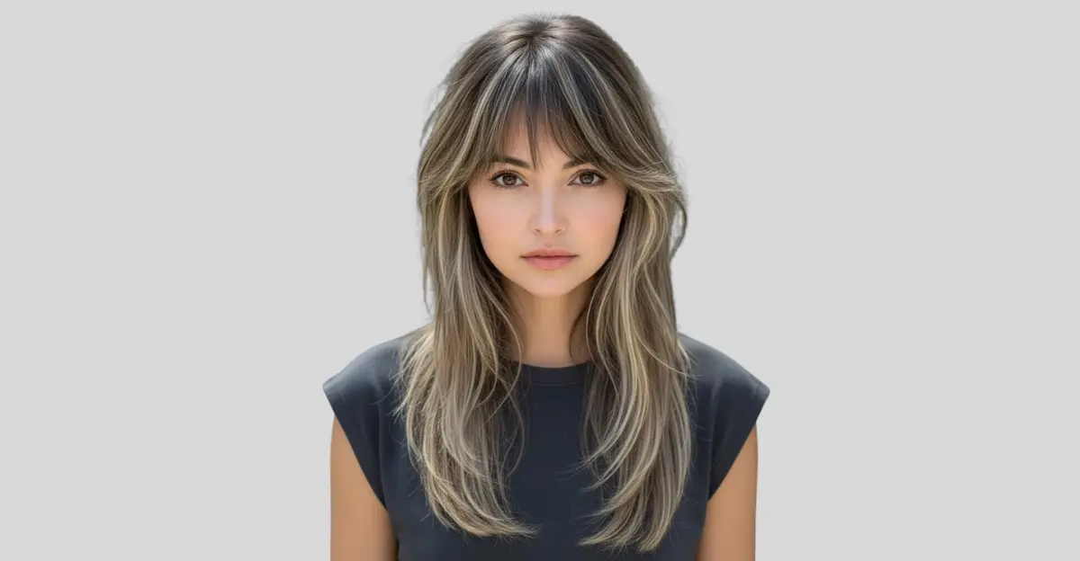 Highlighted Wolf Cut with Piecey Bangs