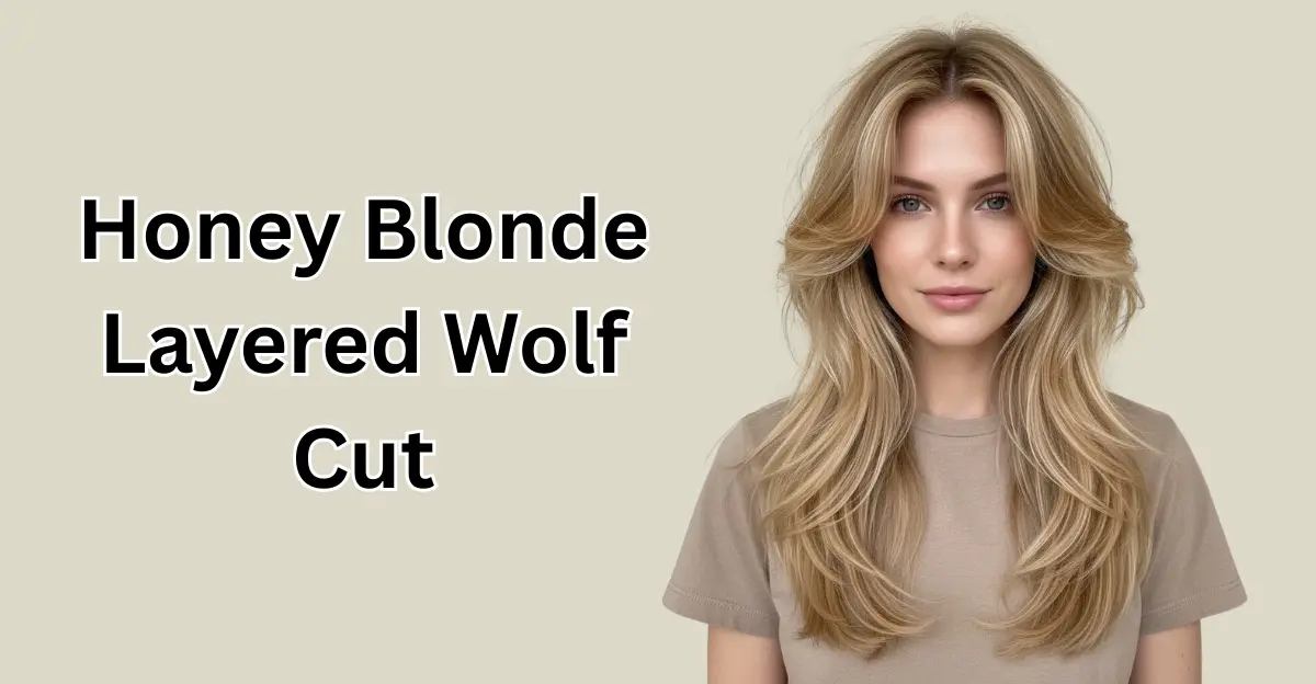 Honey Blonde Layered Wolf Cut