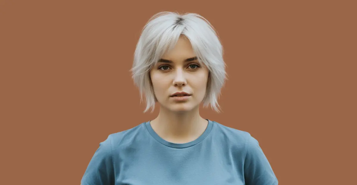 Icy Blonde Short Wolf Cut