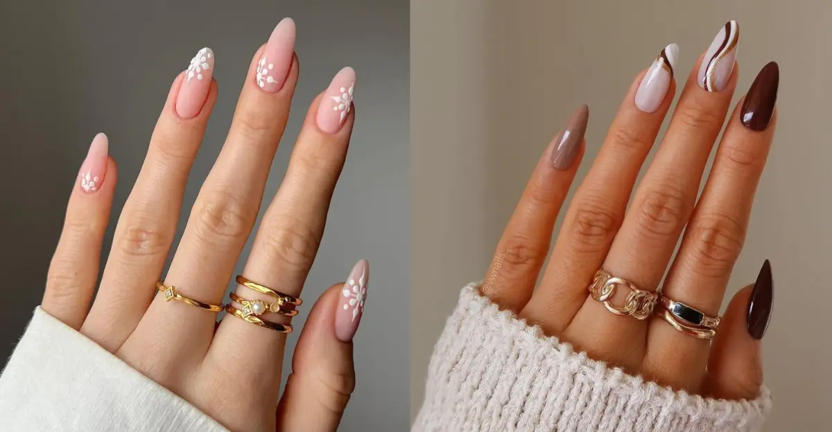 January Winter Neutral Nails