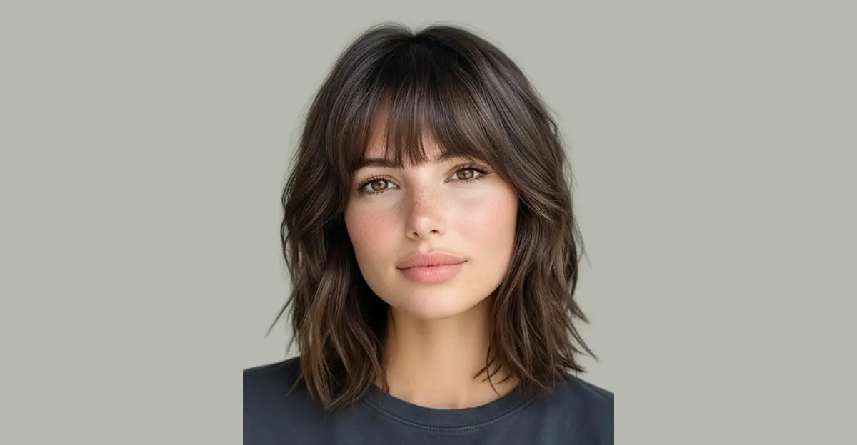 Layered Bob Wolf Cut with Tapered Bangs