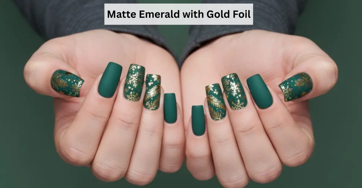 Matte Emerald with Gold Foil