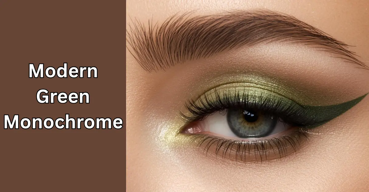 Modern Green Monochrome (Green Eye Makeup)