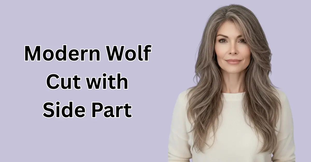 Modern Wolf Cut with Side Part
