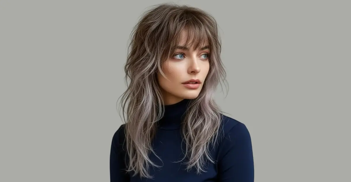 Pastel Wolf Cut with Asymmetrical Bangs