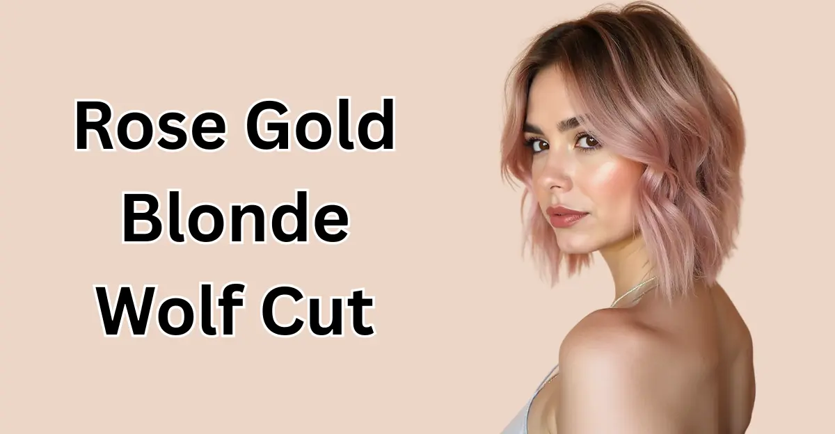 Rose Gold Blonde Wolf Cut