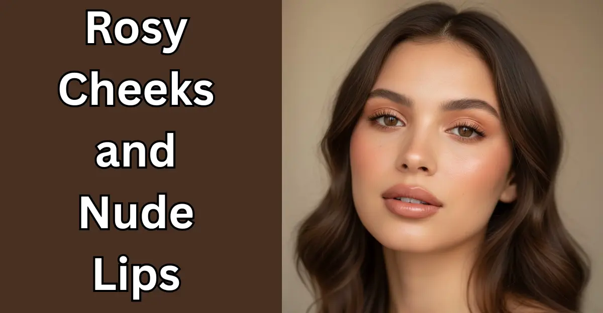 Rosy Cheeks and Nude Lips Makeup