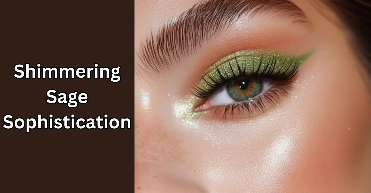 Shimmering Sage Sophistication (Green Eye Makeup)