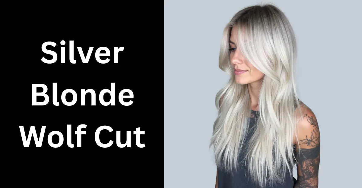 Silver Blonde Wolf Cut