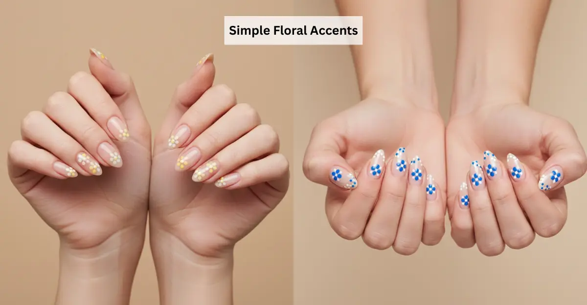 Simple Floral Accents (Summer Nail)