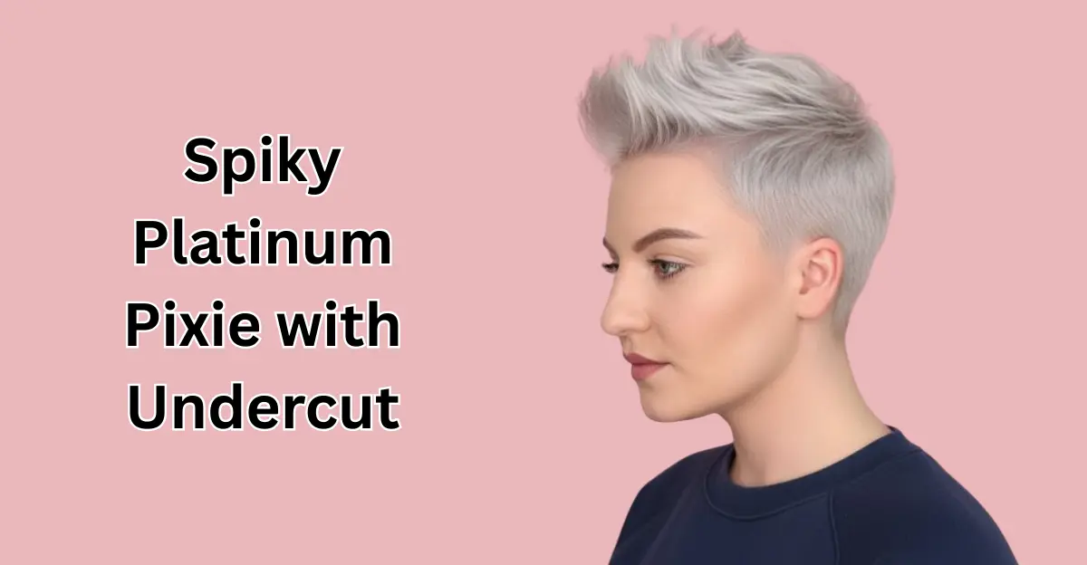 Spiky Platinum Pixie with Undercut