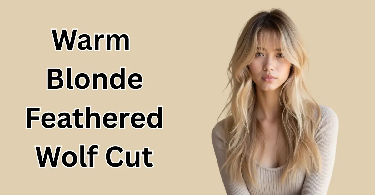 Warm Blonde Feathered Wolf Cut
