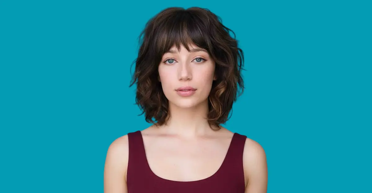 Wavy Bob with Side Bangs
