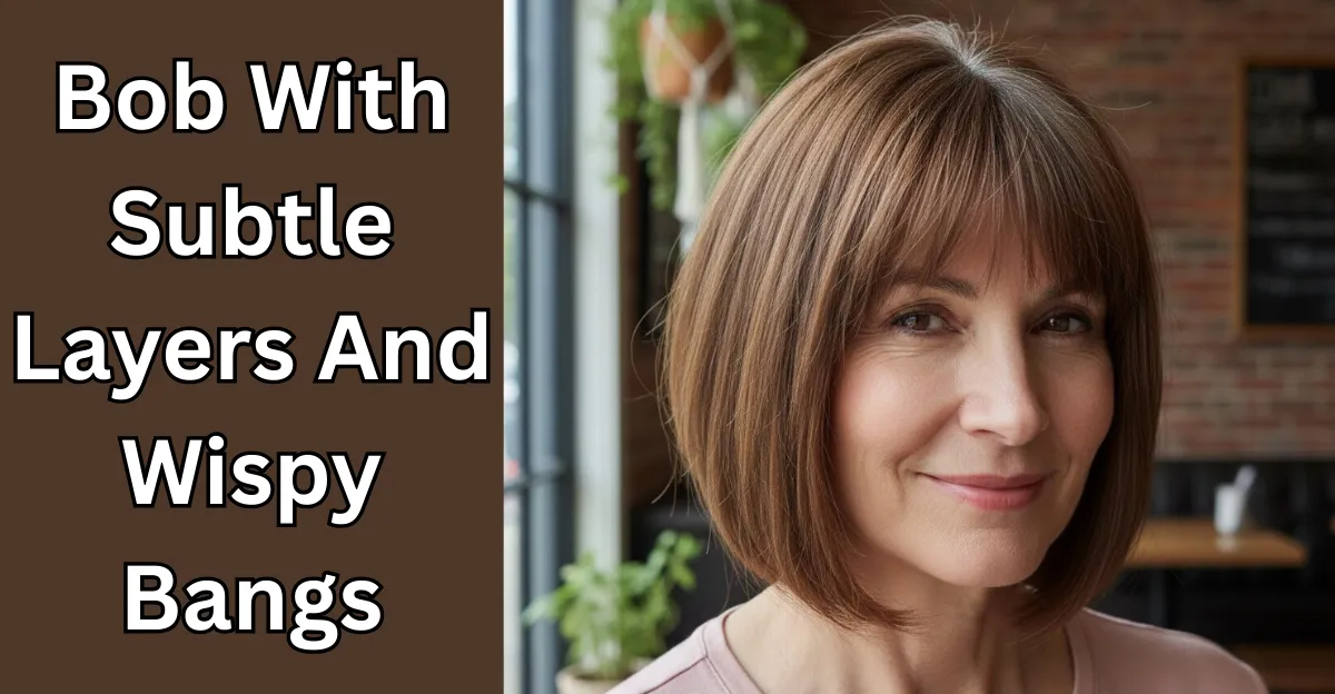 Bob With Subtle Layers And Wispy Bangs