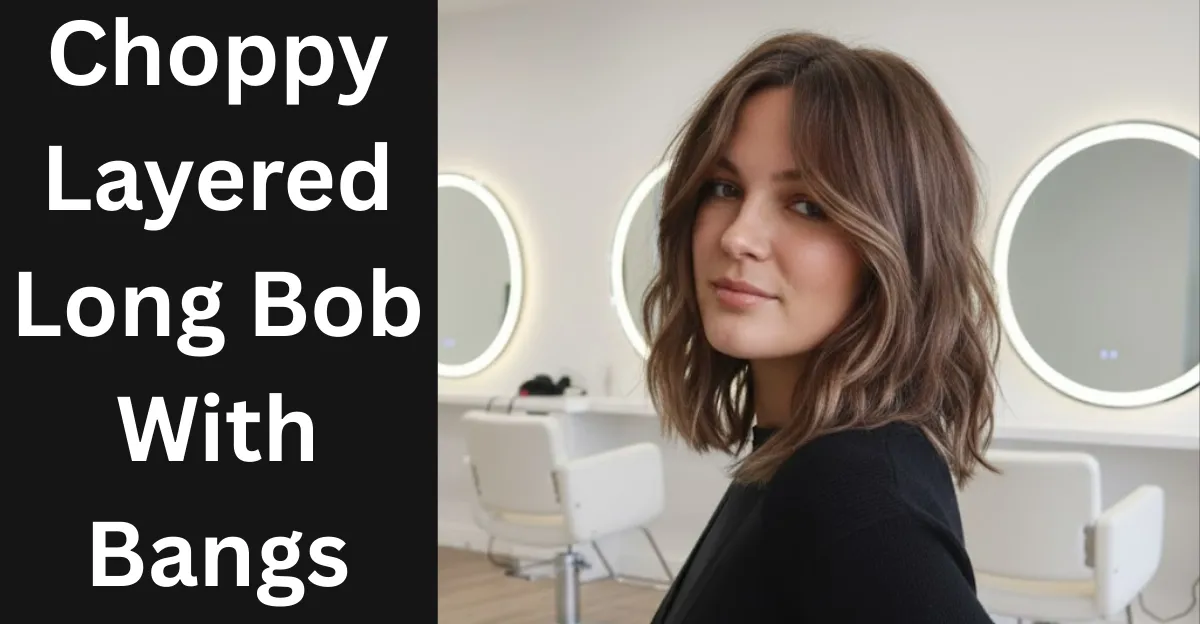 Choppy Layered Long Bob With Bangs