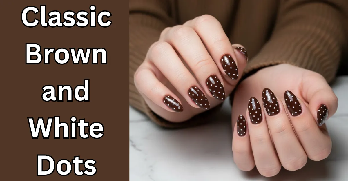 Classic Brown and White Dots