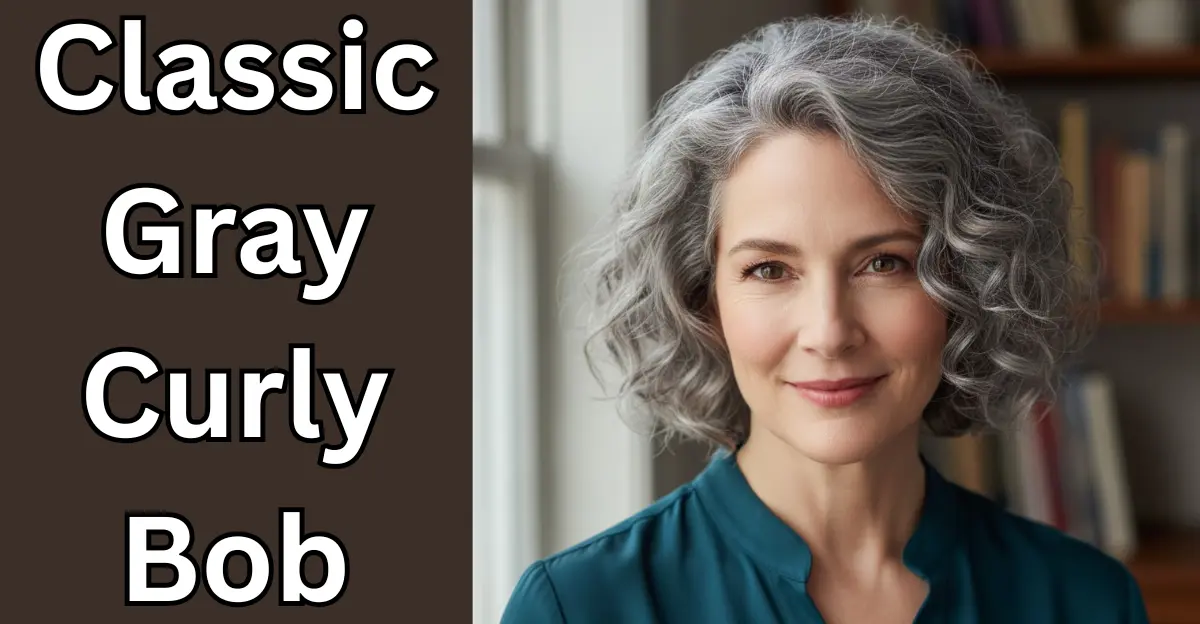 Classic Gray Curly Bob