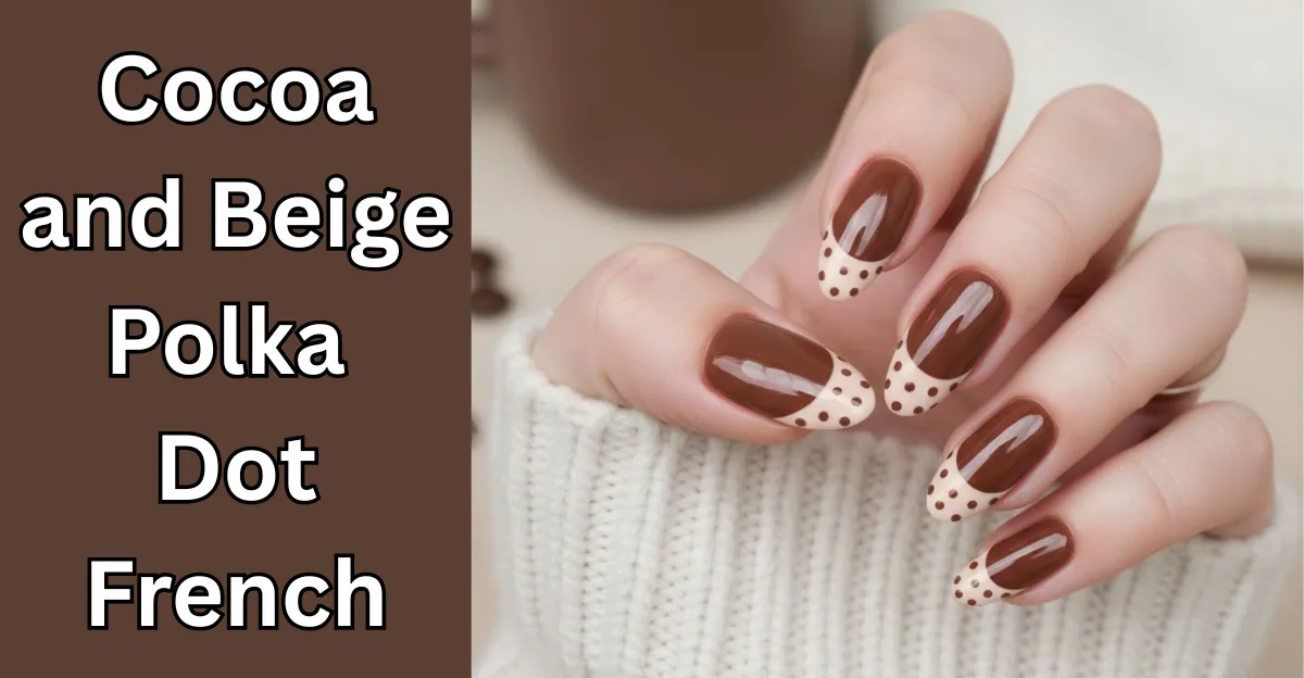 Cocoa and Beige Polka Dot French