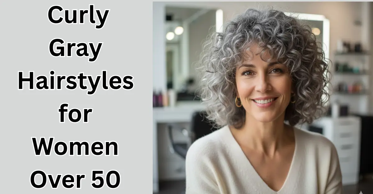 _Curly Gray Hairstyles for Women Over 50