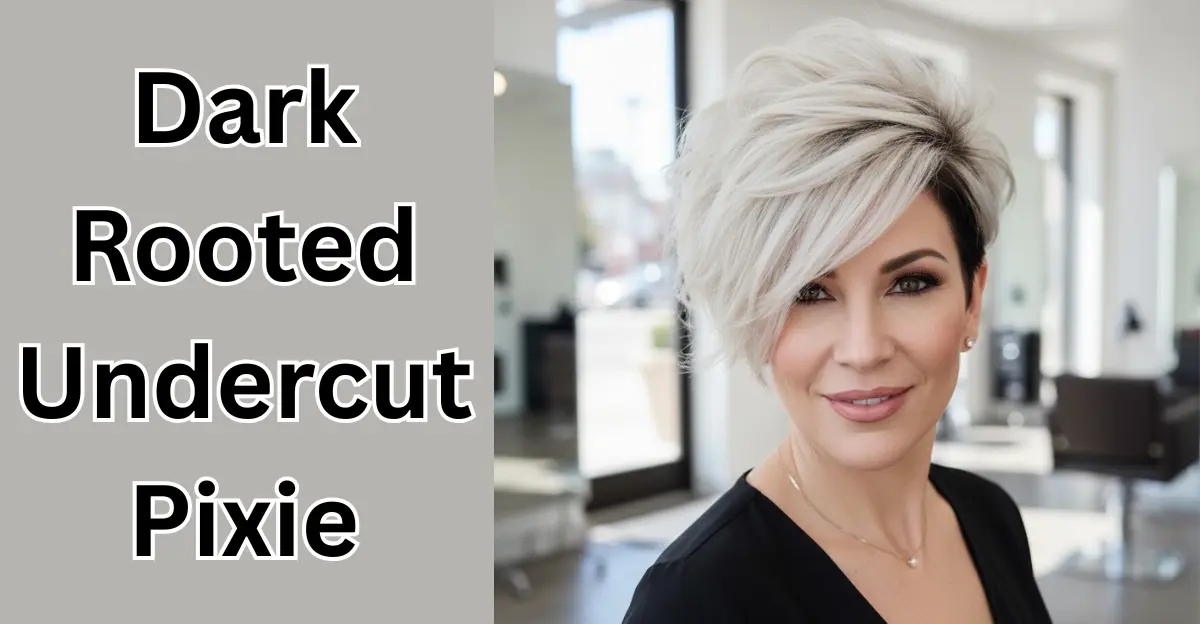 Dark Rooted Undercut Pixie